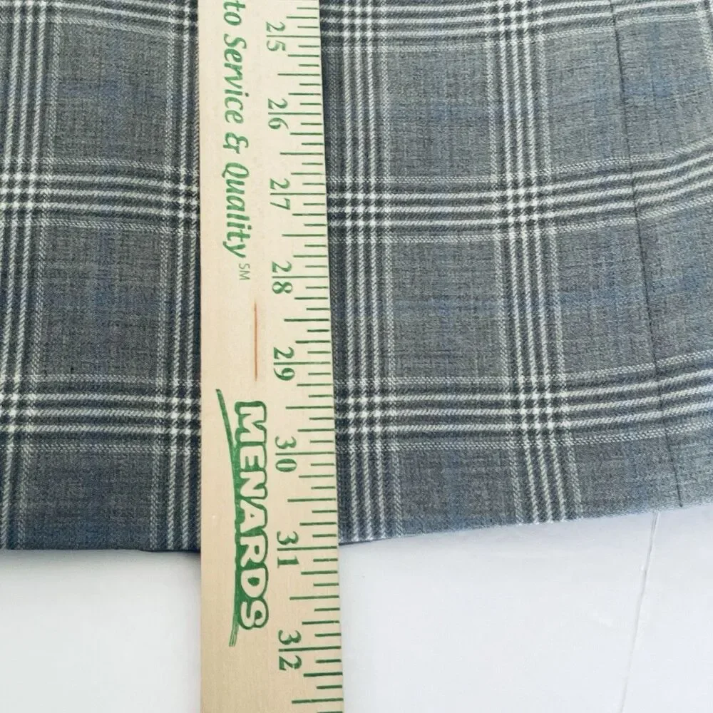 Brooks Brothers Wool Blazer Mens 48R Gray Blue Plaid Fitzgerald Fit Suit Jacket